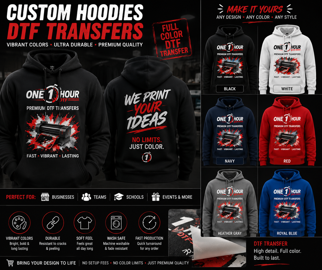 Custom hoodies